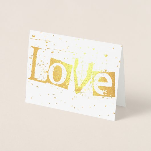 愛雨ハート 箔カード (正面)