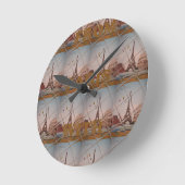 愛青空色のパリから ラウンド壁時計 (傾斜)