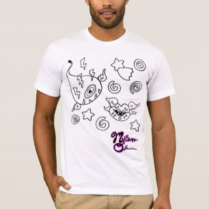 愛風変わり眼球飛んでいると唇Tシャツ Tシャツ