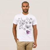 愛風変わり眼球飛んでいると唇Tシャツ Tシャツ (正面フル)