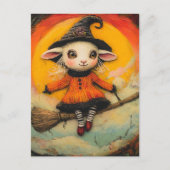 愛飛んでいるらしい羊の魔女 ポストカード (正面)