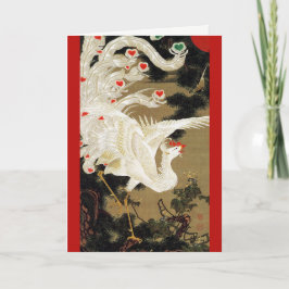 愛飛んでいるフェニックス、羽、ハートバレンタインデー シーズンカード