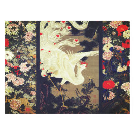 愛飛んでいるフェニックス、羽、ハートバレンタインデー テーブルクロス