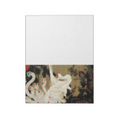 愛飛んでいるフェニックス、羽、ハートバレンタインデー ノートパッド (回転)