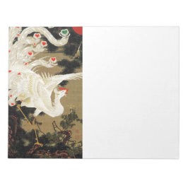 愛飛んでいるフェニックス、羽、ハートバレンタインデー ノートパッド