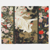 愛飛んでいるフェニックス、羽、ハートバレンタインデー フリースブランケット (正面(横))