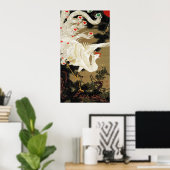 愛飛んでいるフェニックス、羽、ハートバレンタインデー ポスター (ホームオフィス)