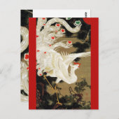 愛飛んでいるフェニックス、羽、ハートバレンタインデー ポストカード (正面/裏面)