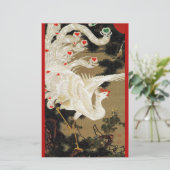 愛飛んでいるフェニックス、羽、ハートバレンタインデー 便箋 (スタンド正面)