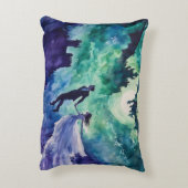 愛飛んでいる人 – 水の色絵を描の アクセントクッション (裏面(縦))