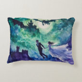 愛飛んでいる人 – 水の色絵を描の アクセントクッション (裏面)