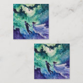 愛飛んでいる人 – 水の色絵を描の エンクロージャーカード (正面/裏面)