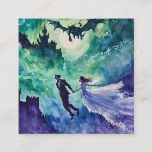 愛飛んでいる人 – 水の色絵を描の エンクロージャーカード