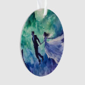 愛飛んでいる人 – 水の色絵を描の オーナメント (正面)