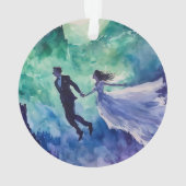 愛飛んでいる人 – 水の色絵を描の オーナメント (裏面)
