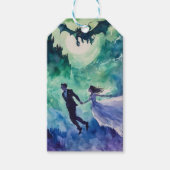 愛飛んでいる人 – 水の色絵を描の ギフトタグ (正面)