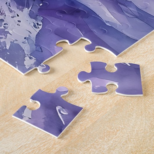 愛飛んでいる人 – 水の色絵を描の ジグソーパズル (側面)