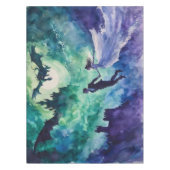 愛飛んでいる人 – 水の色絵を描の テーブルクロス (正面)