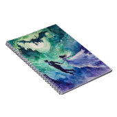 愛飛んでいる人 – 水の色絵を描の ノートブック (右側)