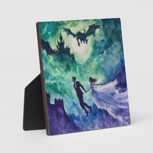 愛飛んでいる人 – 水の色絵を描の フォトプラーク (正面)