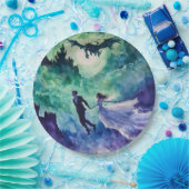 愛飛んでいる人 – 水の色絵を描の ペーパープレート (パーティー)