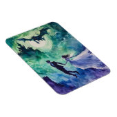 愛飛んでいる人 – 水の色絵を描の マグネット (右側)