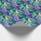 愛飛んでいる人 – 水の色絵を描の ラッピングペーパー (角)