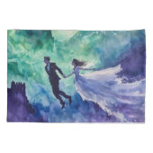 愛飛んでいる人 – 水の色絵を描の 枕カバー (裏面)