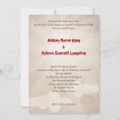愛飛行結婚式招待状 招待状 (裏面)