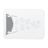 愛食べしてやる！ – 青 マグネット (横)