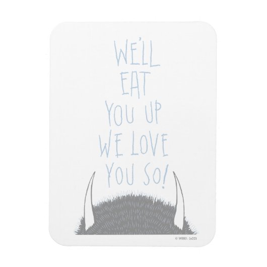 愛食べしてやる！ – 青 マグネット (縦)