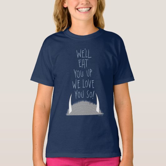 愛食べしてやる! – 青 Tシャツ (正面)
