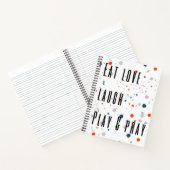 愛食べ笑い祈カラフルドット ノートブック (内部)