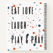 愛食べ笑い祈カラフルドット ノートブック (裏面)