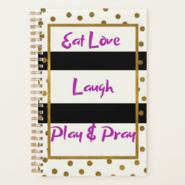 愛食べ笑い祈笑い金ゴールドドットプランナー プランナー手帳