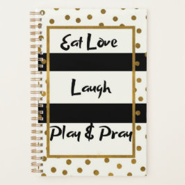 愛食べ笑い祈笑い金ゴールドドットプランナー プランナー手帳