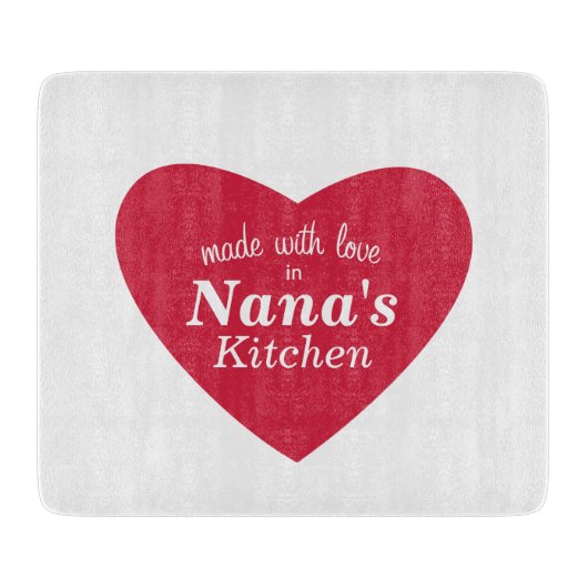 愛食糧ラベルと作られる カッティングボード (正面)