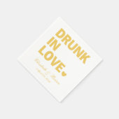 "愛飲しパーソナライズされたてる結婚" スタンダードカクテルナプキン (角)