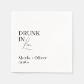 愛飲と名前をカスタムするのナ結婚プキンで スタンダードカクテルナプキン (正面)