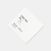 愛飲と名前をカスタムするのナ結婚プキンで スタンダードカクテルナプキン (角)