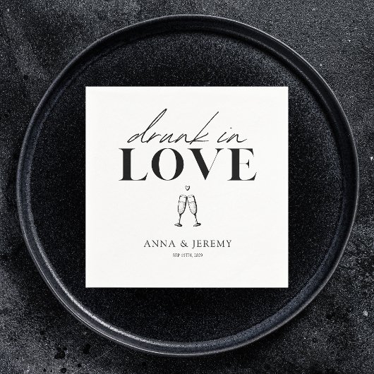 愛飲の結婚ブライダルシャワーで スタンダードカクテルナプキン