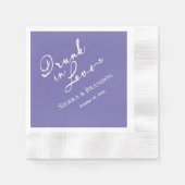 愛飲パープルモノグラムのナ結婚プキン 縁ありカクテルナプキン (正面)