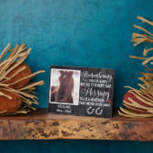 愛馬のためのオーダーメイド追悼名言 フォトプラーク (側面)