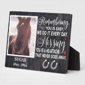 愛馬のためのオーダーメイド追悼名言 フォトプラーク (側面)