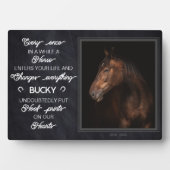 愛馬のメモリアルギフト写真 フォトプラーク (正面)