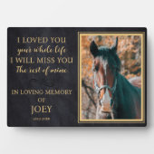 愛馬の写真記念プレート フォトプラーク (正面)