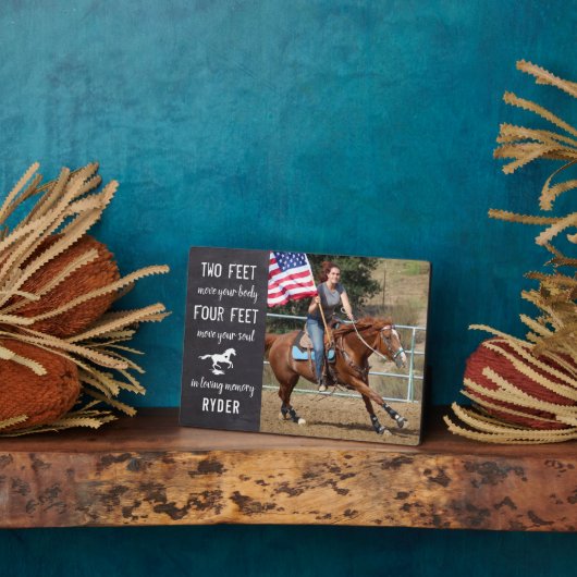 愛馬の名言 馬の追悼記念 フォトプラーク (側面)