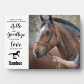 愛馬の思い出を記念する写真と名言プレート フォトプラーク (正面)