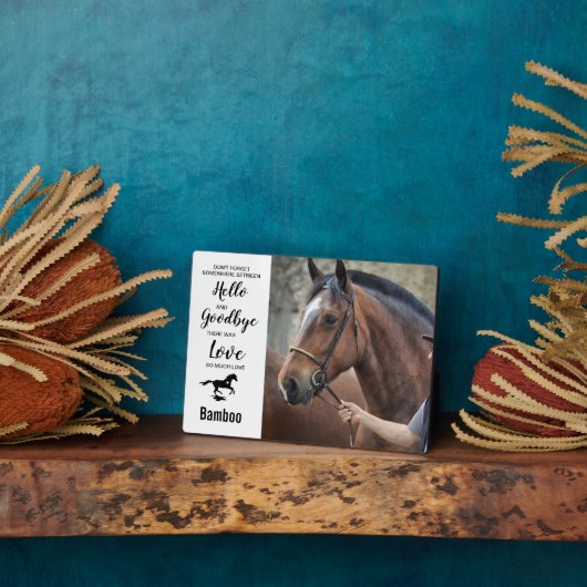 愛馬の思い出 馬の写真 記念プレート フォトプラーク (側面)