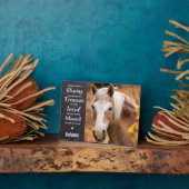 愛馬メモリアル 馬の彫刻プレート フォトプラーク (側面)